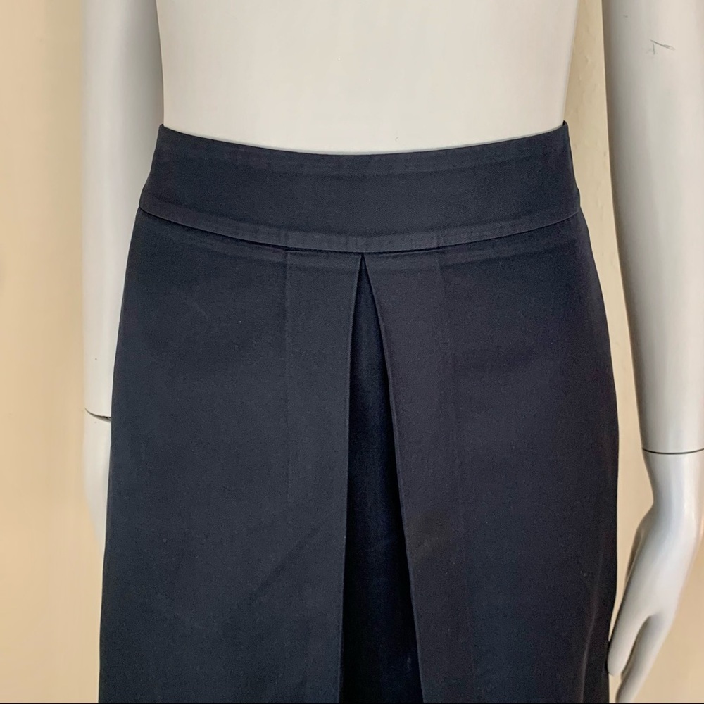 MAXMARA Weekend Pleated A-Line Skirt Navy Blue - Picture 7 of 15